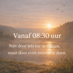 Vanaf 08:30 uur